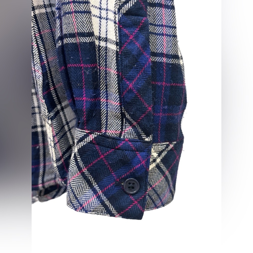 Rails Anthropologie Plaid Flannel shirt in purple size medium, so soft π - Picture 4 of 11